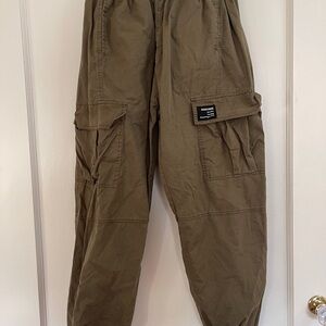 Olive Cargo Pants with Utility Pockets